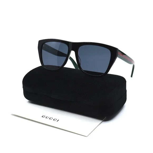 GUCCI GG0926S 001 BLACK/GREEN GREY AUTHENTIC SUNGLASSES - Picture 12 of 14